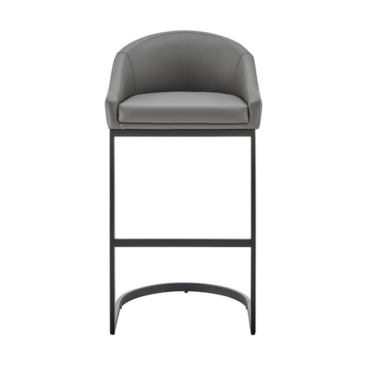Armen Living - Atherik Bar or Counter Stool in Faux Leather and Metal - 840254335875