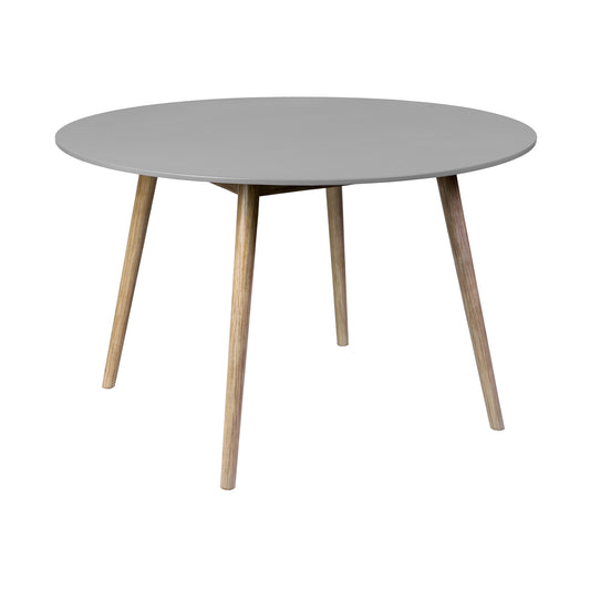 Armen Living - Sydney Outdoor Patio Round Dining Table in Eucalyptus and Grey Stone - 840254335943