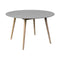 Armen Living - Sydney Outdoor Patio Round Dining Table in Eucalyptus and Grey Stone - 840254335943