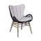 Armen Living - Fanny Outdoor Patio Dining Chair in Eucalyptus Wood and Rope with Grey Cushions - 840254335967