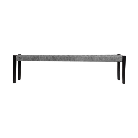 Armen Living - Camino Indoor Outdoor Dining Bench in Eucalyptus Wood and Rope - 840254336018