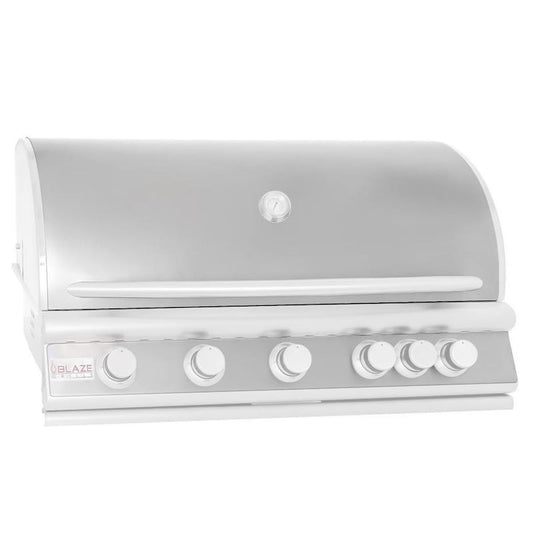 Blaze - Premium LTE 5 Burner Grill Skin & Control Panel Cover - Stainless Steel | BLZ-5BSK-SS - PANEL COVER ONLY