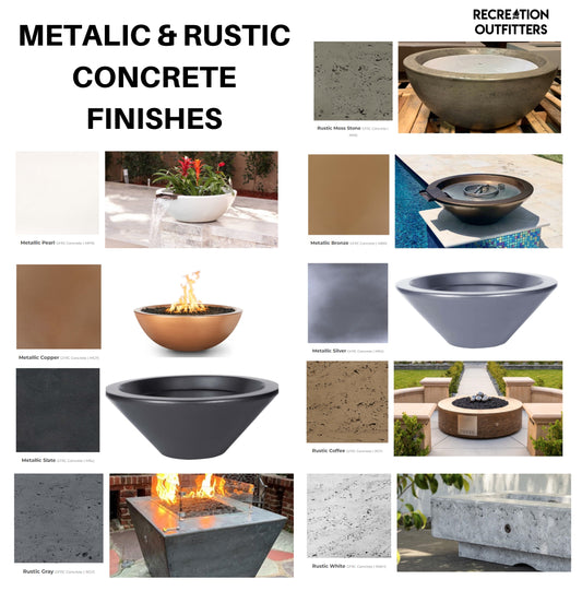 The Outdoor Plus - Florence 42 Inch Concrete Match Lit Fire Pit - OPT-FL42