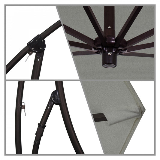 California Umbrella - 9' - Cantilever Umbrella - Aluminum Pole - Charcoal - Sunbrella - BA908117-54048