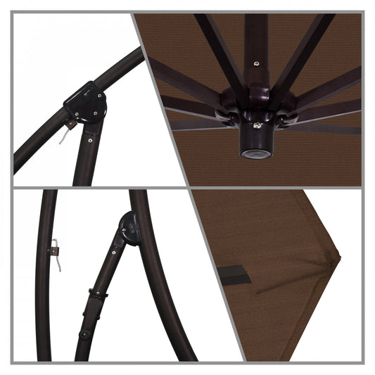 California Umbrella - 9' - Cantilever Umbrella - Aluminum Pole - Bay Brown - Sunbrella - BA908117-5432