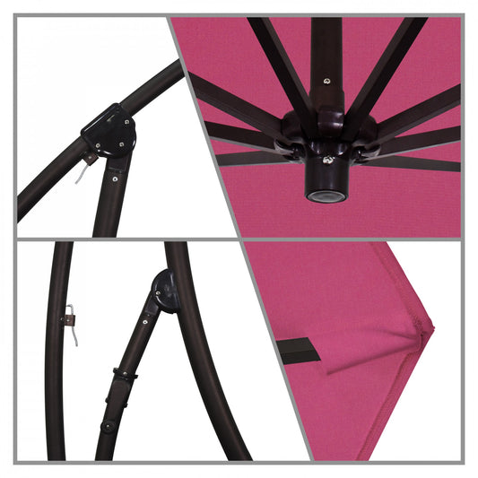California Umbrella - 9' - Cantilever Umbrella - Aluminum Pole - Hot Pink - Sunbrella - BA908117-5462
