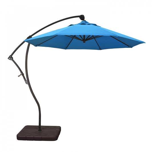 California Umbrella - 9' - Cantilever Umbrella - Aluminum Pole - Canvas Cyan - Sunbrella - BA908117-56105