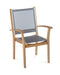 CO9 Design - Bayhead Sling Stacking Teak Armchair | Grey, Navy and White