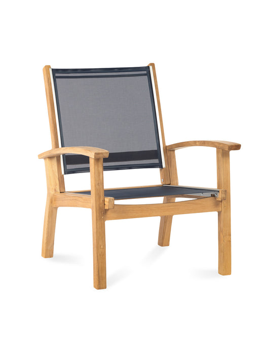CO9 Design - Bayhead Sling Club Chair | Grey, Navy and White