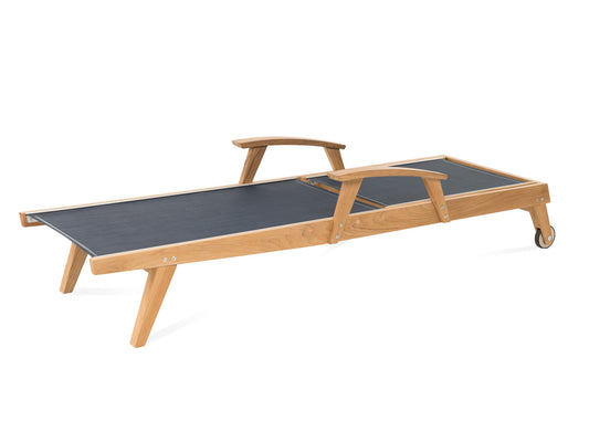 CO9 Design - Bayhead Batyline Sling Chaise Lounge | Grey. Navy and White