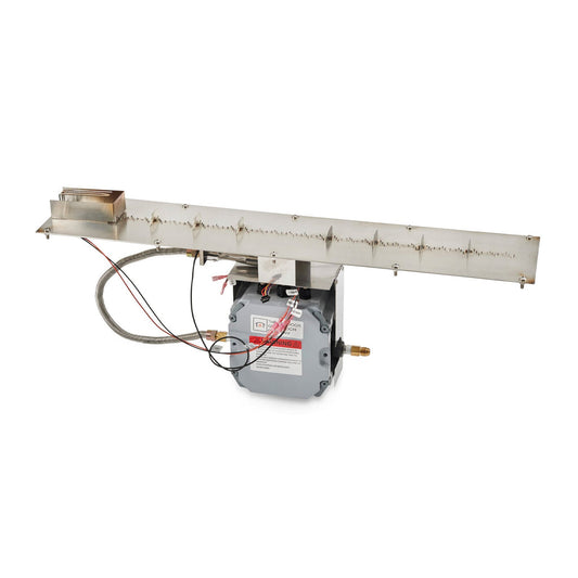 Outdoor Greatroom - 7" X 37" Linear Stainless Steel Gas Burner Insert - DSI Natural Gas - BI737DSING