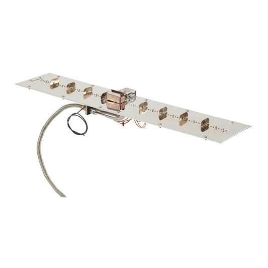 Outdoor Greatroom - 7"x57" Linear Crystal Fire Burner Pan - BI757