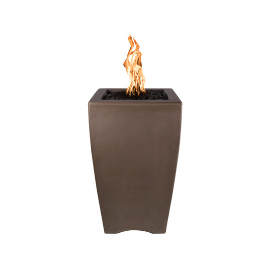 The Outdoor Plus - 20" Square Baston Fire Pillar - GFRC Concrete - OPT-BSTON20