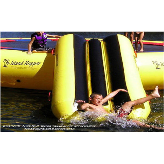 Island Hopper Water Trampolines - Bounce 'n Slide - water trampoline attachment (Yellow or Green) - PVCSLIDE