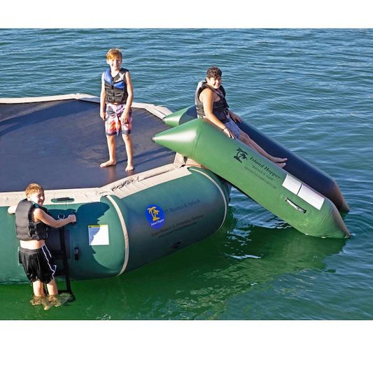 Island Hopper Water Trampolines - Bounce 'n Slide - water trampoline attachment (Yellow or Green) - PVCSLIDE-GR