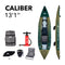 Aqua Marina - Caliber Angling Kayak 1/2-person. DWF Deck. Foldable fishing seat x1, Cup holder. (paddle excluded) | CA-398