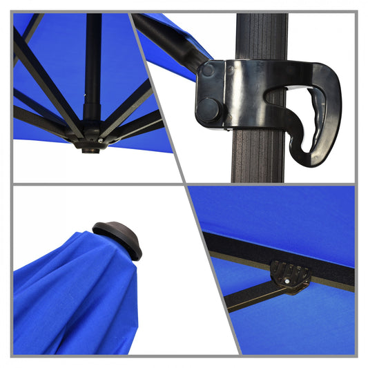 California Umbrella - 8.5' - Cantilever Umbrella - Aluminum Pole - Pacific Blue - Sunbrella - CALI85858A117-5401