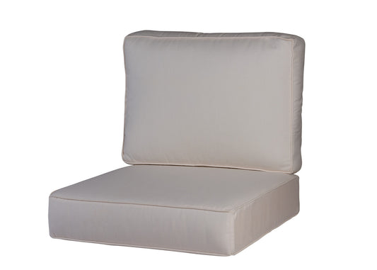 CO9 Design - Soho and Jackson Ottoman Sunbrella Cushion | Spectrum Eggshell and Spectrum Mushroom