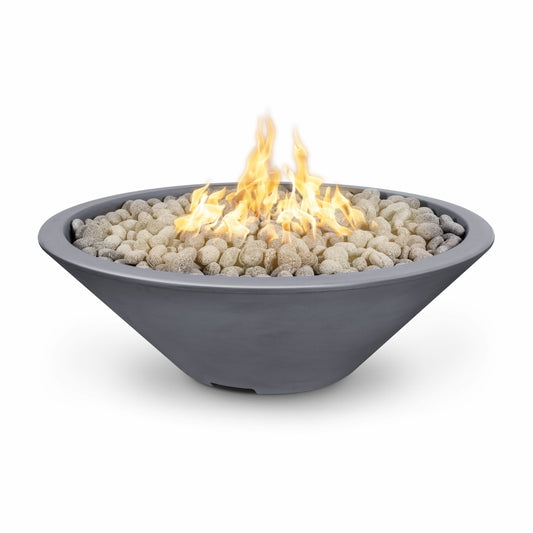The Outdoor Plus - Cazo 60" Fire Pit Narrow Ledge Gfrc Concrete & Metal Powder Coat - OPT-CZNL60