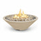 The Outdoor Plus - Cazo 60" Fire Pit Narrow Ledge Gfrc Concrete & Metal Powder Coat - OPT-CZNL60