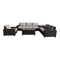 Courtyard Casual - St Lucia Silver Oak 6 Piece Sectional Set with 1 Left and 1 Right Sectional Loveseats, 1 Armless Middle Chair, 1 Club Chair, 1 Corner End Table, and 1 Coffee Table | 5901