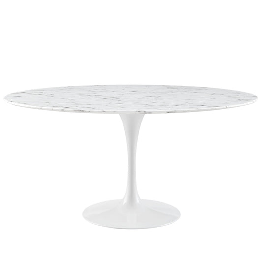 Modway - Lippa 60" Round Artificial Marble Dining Table - EEI-1133