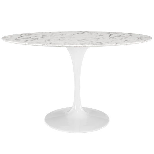 Modway - Lippa 54" Oval Artificial Marble Dining Table - EEI-1134