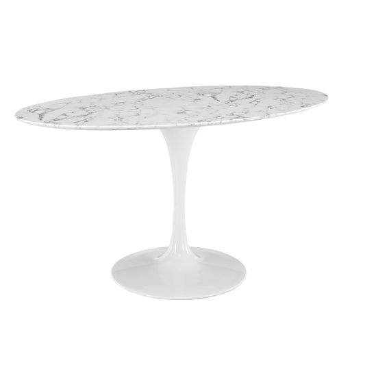 Modway - Lippa 60" Oval Artificial Marble Dining Table - EEI-1135