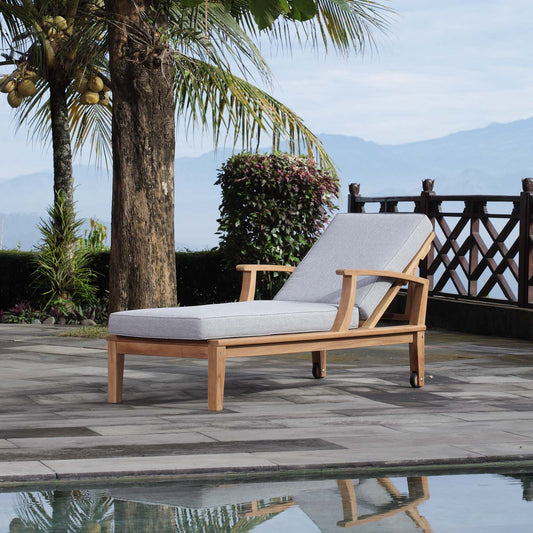 Modway - Marina Outdoor Patio Teak Single Chaise - EEI-1151