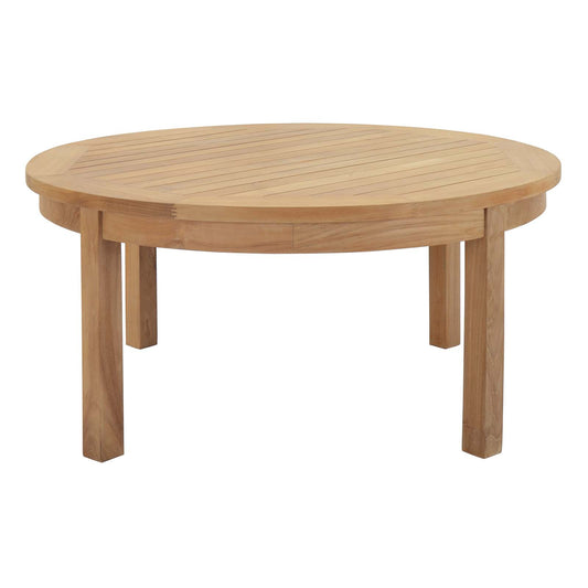 Modway - Marina Outdoor Patio Teak Round Coffee Table - EEI-1153