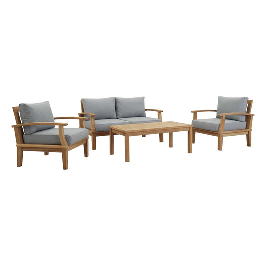 Modway - Marina 4 Piece Outdoor Patio Teak Set - EEI-1469