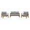 Modway - Marina 3 Piece Outdoor Patio Teak Set - EEI-1470
