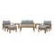 Modway - Marina 8 Piece Outdoor Patio Teak Set - EEI-1471
