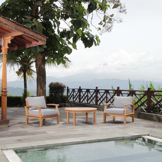 Modway - Marina 3 Piece Outdoor Patio Teak Set - EEI-1475