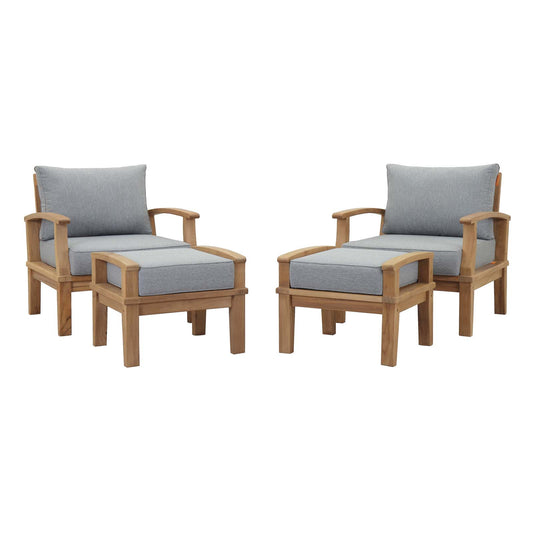 Modway - Marina 4 Piece Outdoor Patio Teak Set - EEI-1537