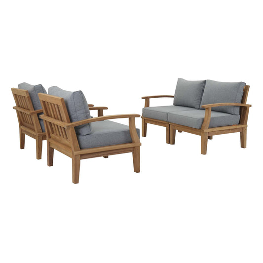 Modway - Marina 4 Piece Outdoor Patio Teak Set - EEI-1818