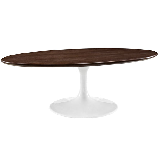 Modway - Lippa 48" Oval-Shaped Walnut Coffee Table - EEI-2020