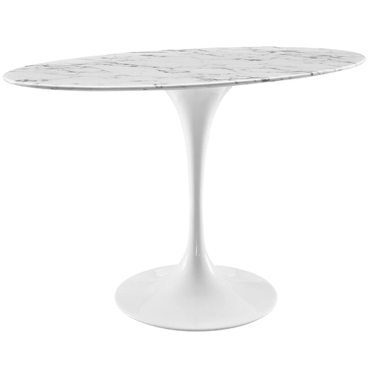 Modway - Lippa 48" Oval Artificial Marble Dining Table - EEI-2021