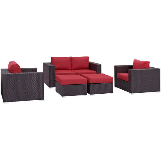 Modway - Convene 5 Piece Outdoor Patio Sofa Set - EEI-2158