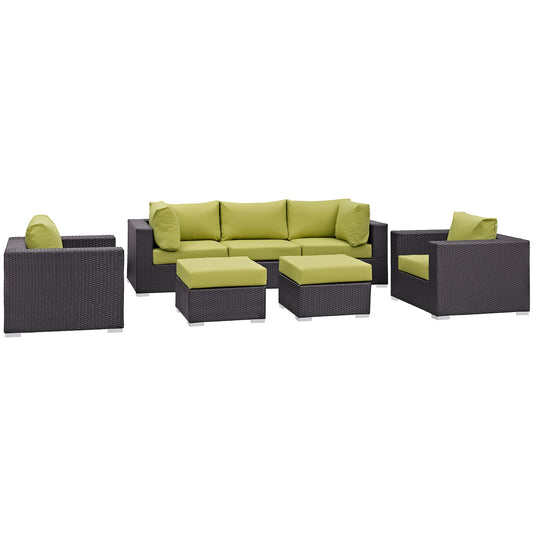 Modway - Convene 7 Piece Outdoor Patio Sectional Set - EEI-2200