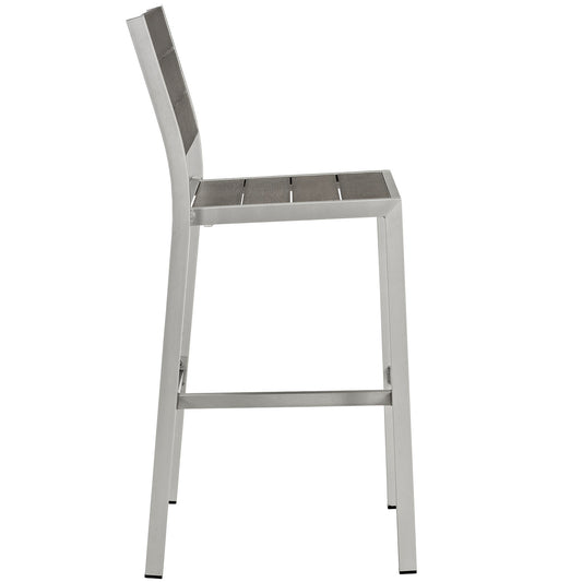 Modway - Shore Outdoor Patio Aluminum Armless Bar Stool - EEI-2255