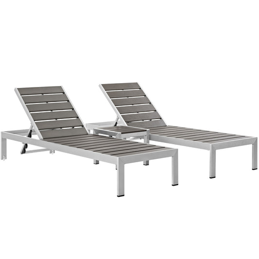 Modway - Shore 3 Piece Outdoor Patio Aluminum Set - EEI-2466