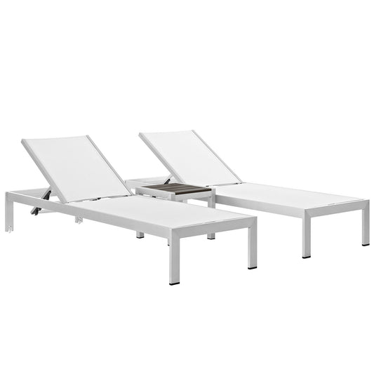 Modway - Shore 3 Piece Outdoor Patio Aluminum Set - EEI-2471