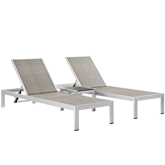 Modway - Shore 3 Piece Outdoor Patio Aluminum Set - EEI-2476