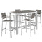 Modway - Shore 5 Piece Outdoor Patio Aluminum Dining Set - EEI-2588
