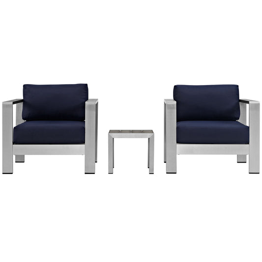 Modway - Shore 3 Piece Outdoor Patio Aluminum Set - EEI-2599