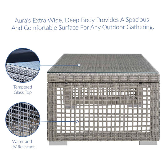Modway - Aura Rattan Outdoor Patio Coffee Table - EEI-2919