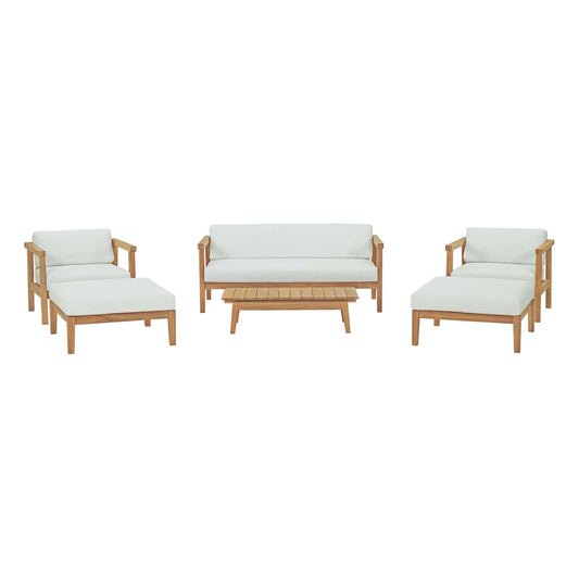 Modway - Bayport 6 Piece Outdoor Patio Teak Set - EEI-3109
