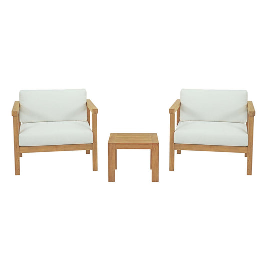 Modway - Bayport 3 Piece Outdoor Patio Teak Set - EEI-3112