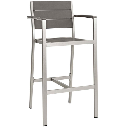 Modway - Shore Bar Stool Outdoor Patio Aluminum Set of 2 - EEI-3155